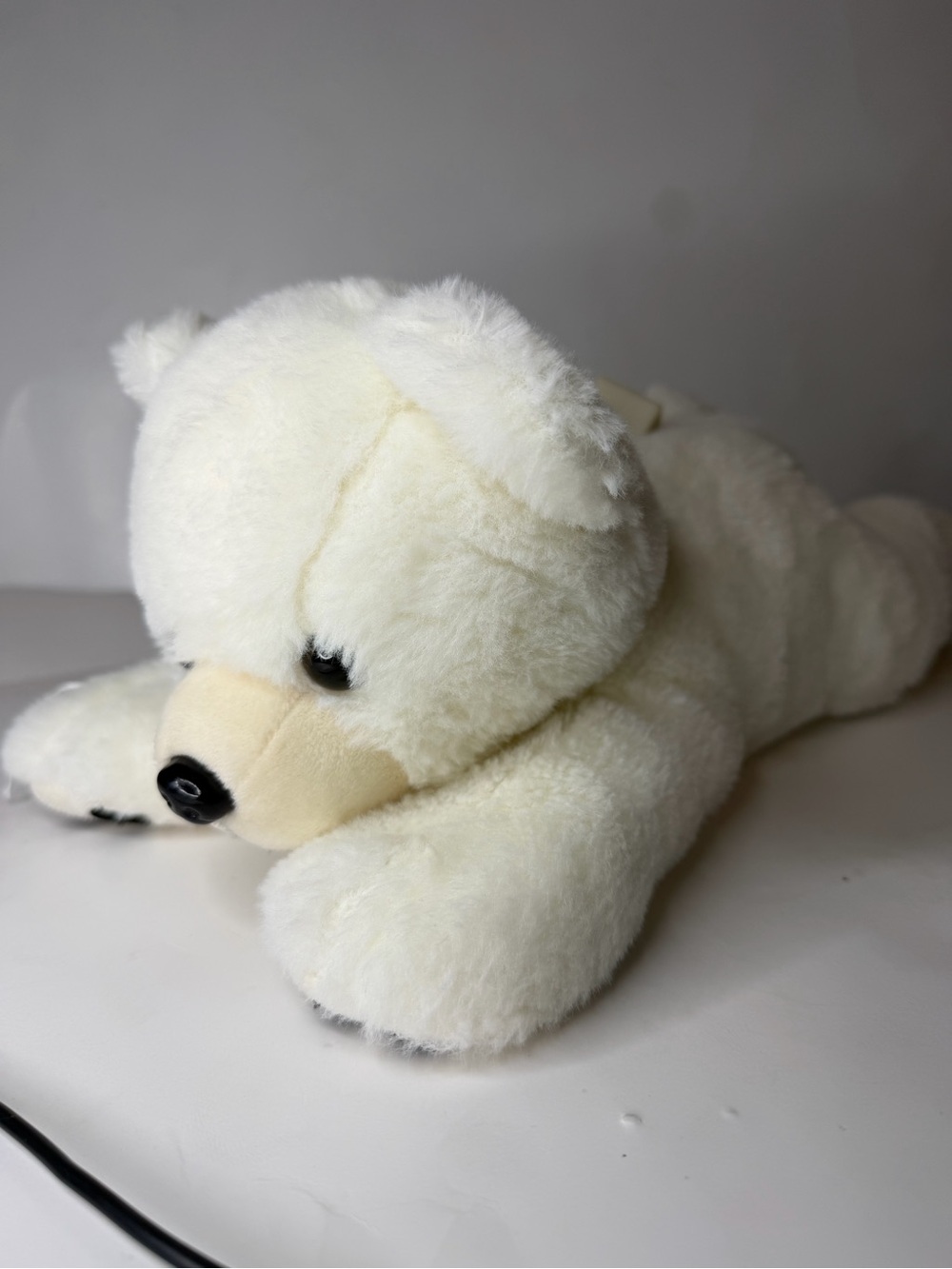 Glow Guards Plush White Teddy Bear Stuffed Animal - Soft Cuddly Toy
